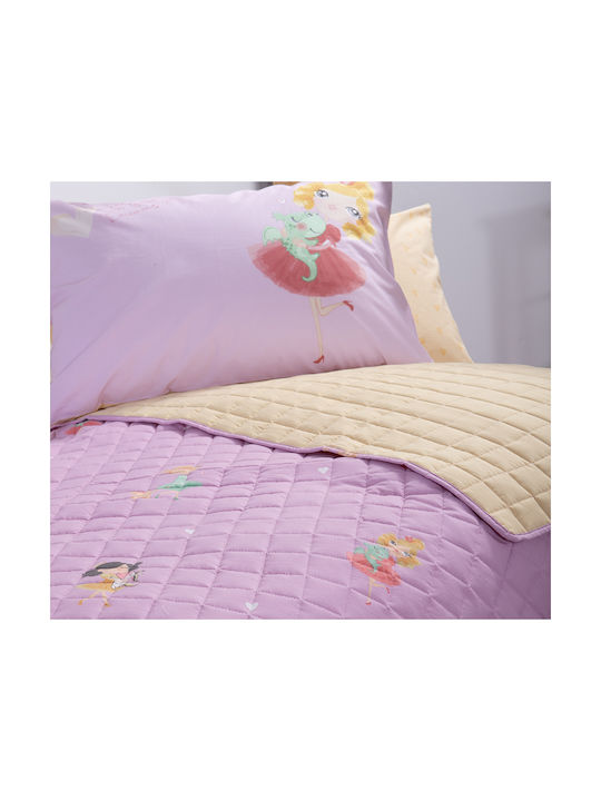 Nef-Nef Homeware Παιδικό Κουβερλί Ημίδιπλο Sweet Little Girls Rose 180x240εκ.