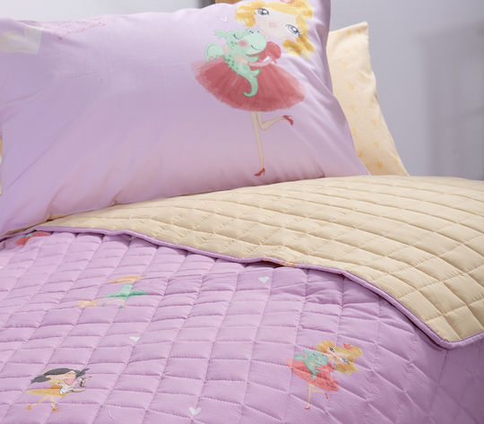 Nef-Nef Homeware Kids Semi Double Quilt Sweet Little Girls Rose 180x240cm