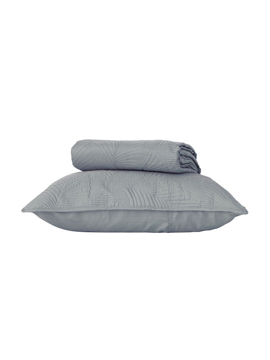 Borea Tropical Set Coverlet Queen Size from Polyester Gray 220x240cm 3pcs