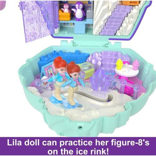 Mattel Compact Polly Pocket Snow Sweet Penguin Compact for 4+ Years (Miscellaneous Designs)