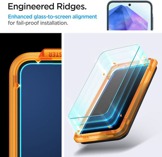 Spigen 0.3mm Full Face Tempered Glass 2pcs (Galaxy A55)