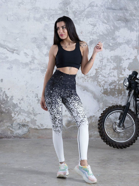 Schulung Frauen Leggings Hochgeschnitten White