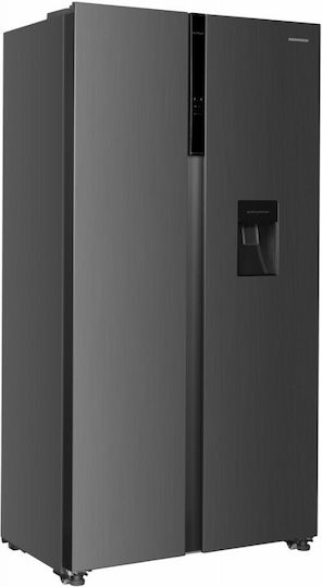Heinner 439lt Total NoFrost Î176.5xL90xA59.5cm. Inox HSBS-H439NFXWDE++