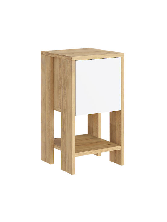Κομοδίνο Ema Ξύλινο Λευκό 30x30x55cm GP037-0010,5