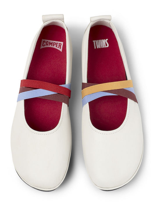 Camper Leather Ballerinas Right Nina White