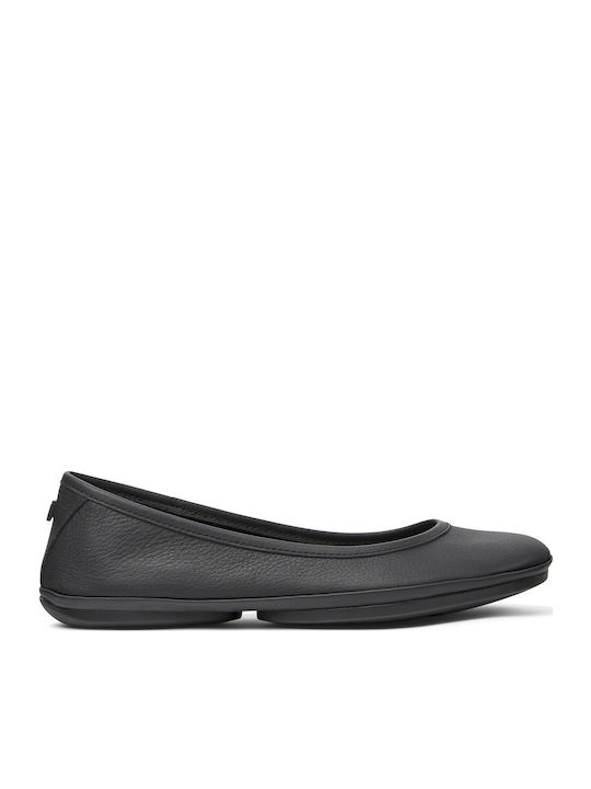 Leather Ballerinas Right Nina Black