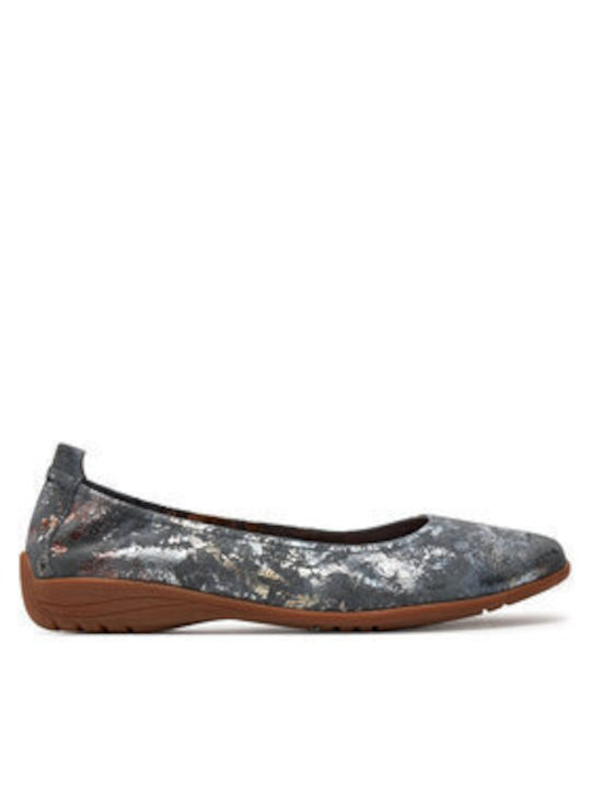 Damen Ballerinas in Gray Farbe