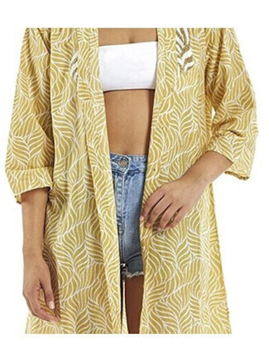 Verde Damen Kaftan Strand Yellow
