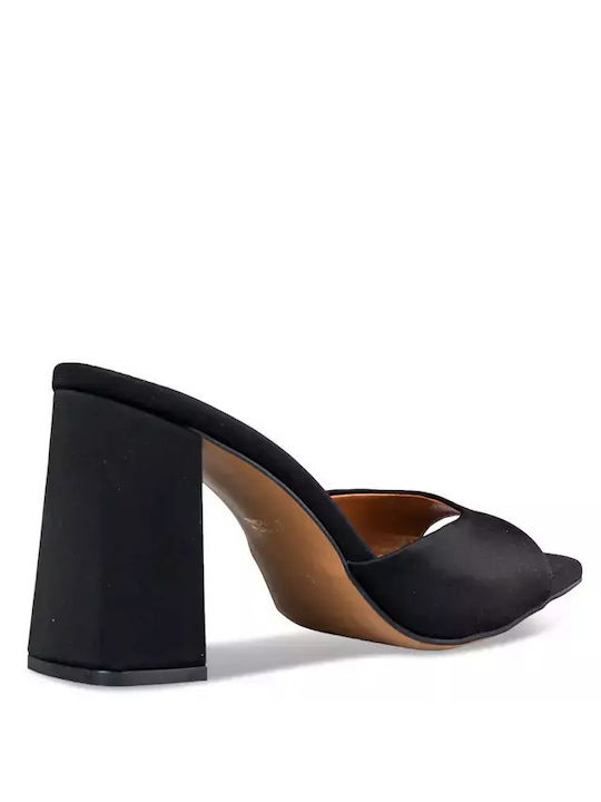 Envie Shoes Мули с Чуплив Ток в Черно Цвят