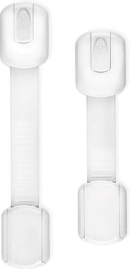 Sipo Cabinet & Drawer Lock with Sticker made of Plastic in White Color 6pcs
