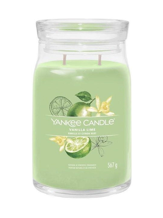 Yankee Candle Αρωματικό Κερί Vanilla Lime με Άρωμα Βανίλια 567gr