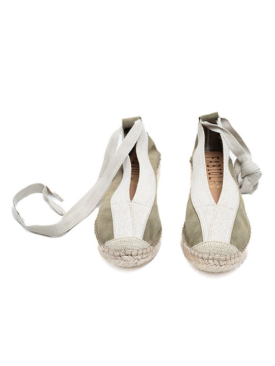 Women's Leather Espadrilles Green