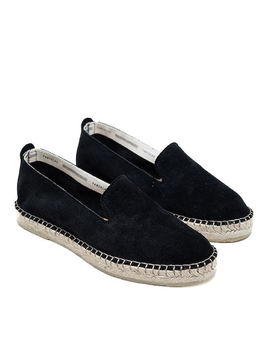 Fabiolas Collection Women's Leather Espadrilles Black