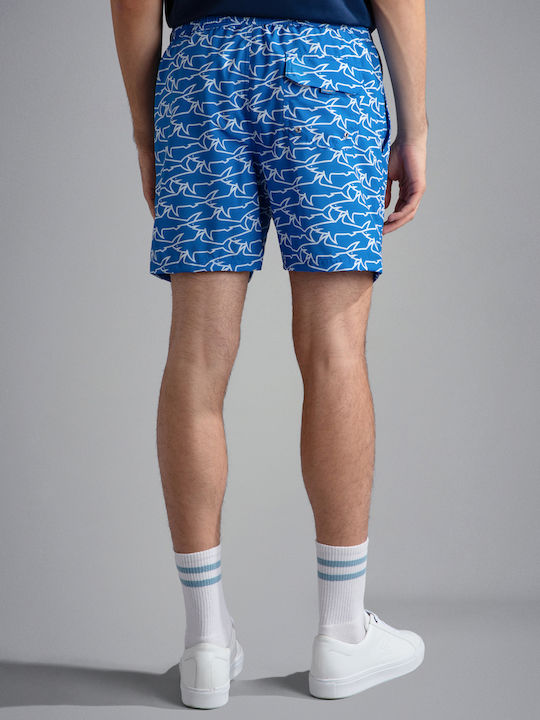 Paul & Shark Men's Swimwear Shorts Blue with Patterns