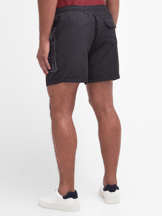 Barbour Herren Badebekleidung Shorts Black mit Mustern