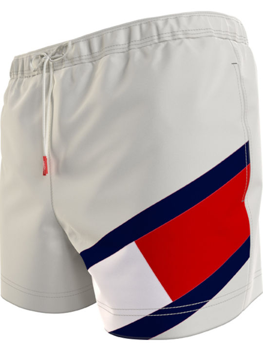 Men's Swimwear Shorts White with Patterns