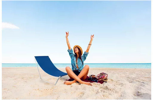 Malatec Chair Beach Blue Waterproof 60x45x40cm