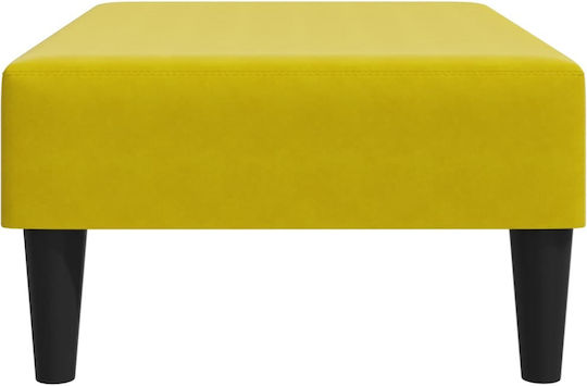 Samt Fußhocker Gelb 77x55x31cm