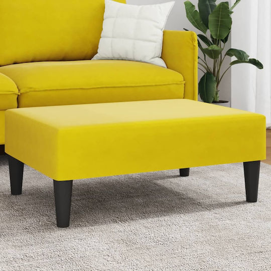 Samt Fußhocker Gelb 77x55x31cm