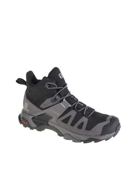 Salomon X Ultra 4 Men's Hiking Boots Waterproof with Gore-Tex Membrane Black / Magnet / Pearl Blue