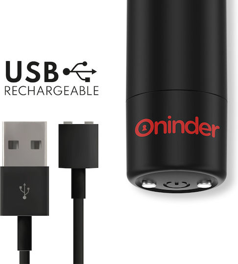 Oninder Mini Δονητής Bullet με Απομακρυσμένο Έλεγχο 8.5cm Μαύρος