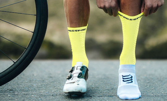 Compressport Pro Racing V4.0 Bike Șosete de ciclism Safe Fluo Yellow