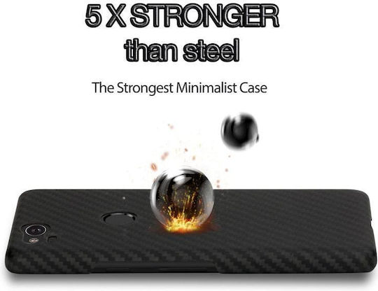 Pitaka Kevlar Body 0.65mm Back Cover Aramid Fiber 0.65mm Magnetic Black (Google Pixel 2)