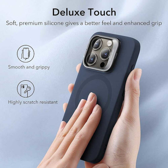 ESR Cloud Soft Halolock Kickstand Back Cover Σιλικόνης 1.2mm Μπλε (iPhone 15 Pro)