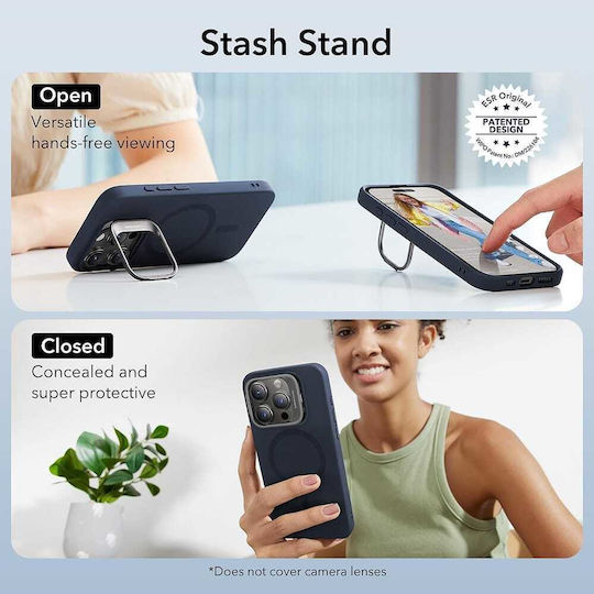 ESR Cloud Soft Halolock Kickstand Back Cover Σιλικόνης 1.2mm Μπλε (iPhone 15 Pro)