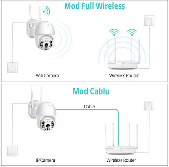 IP Cameră de Supraveghere Wi-Fi Full HD+ 3MP Rezistentă la apă cu Lentilă 3.6mm