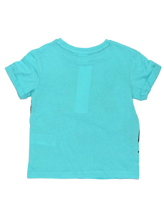 Superheroes Kids Blouse Short Sleeve Blue