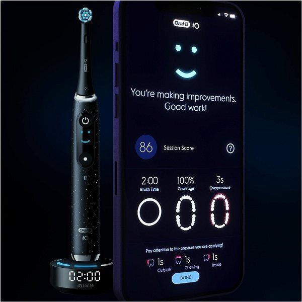 Oral-B iO Series 10 Ηλεκτρική Οδοντόβουρτσα με Αισθητήρα Πίεσης και Θήκη Ταξιδίου Μαύρη (4210201434672)