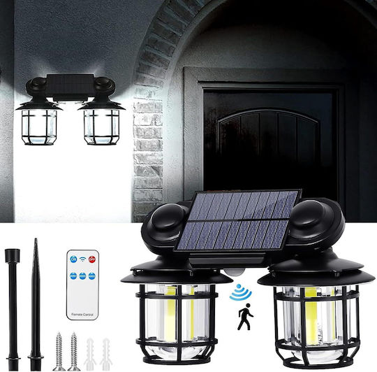 Lampă Solară Stradală cu Senzor de Mișcare, Fotocelulă și Telecomandă IP65