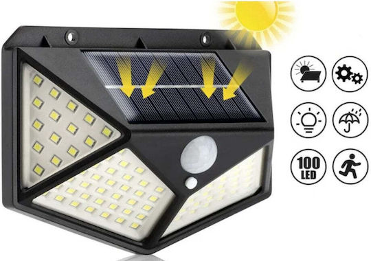 Lampă Solară Stradală 1W Alb Rece cu Senzor de Mișcare și Fotocelulă IP65