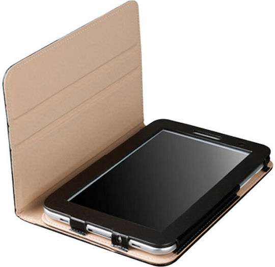 Krusell Flip Cover Δερμάτινη Μαύρη