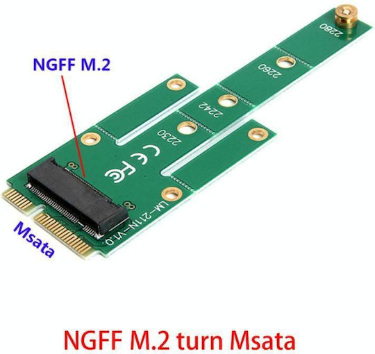 6.0gb/s M.2 Ngff zu Msata Karte Konverter