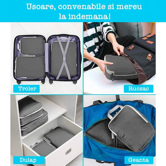 Quasar Luggage Organizer Covers Органайзер за кола Сив 6бр