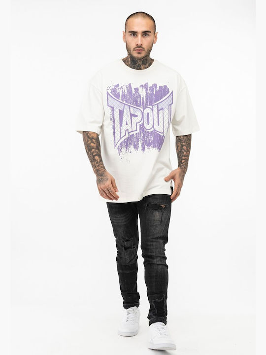 Tapout Herren T-Shirt Kurzarm White/Purple