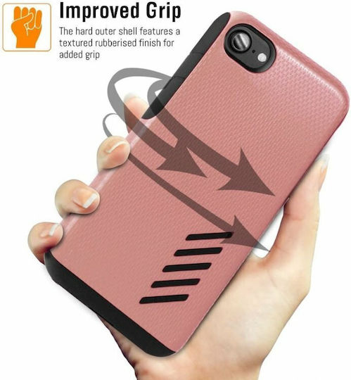 Orzly Grip Pro Rose Gold Back Cover Ροζ (iPhone SE 2022/2020)