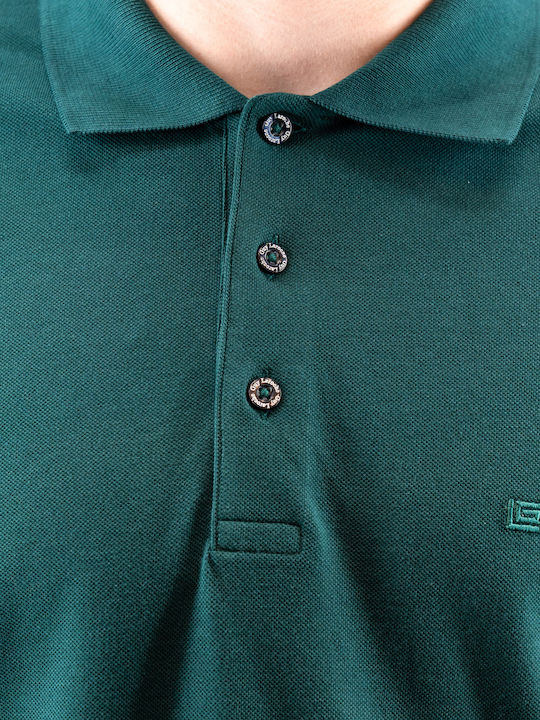 Guy Laroche Men's Short Sleeve Blouse Polo Green