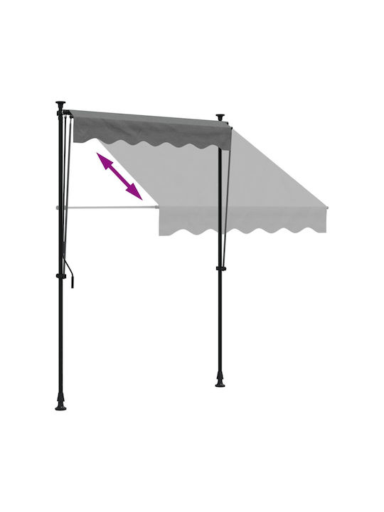 vidaXL Zelt Terrasse Gray 1.5x1.5m