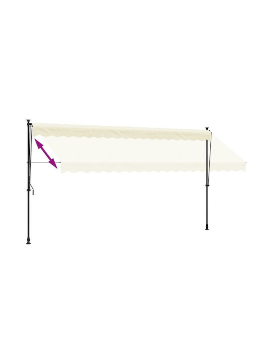 vidaXL Terrace Wall Tent Beige 4x1.5cm