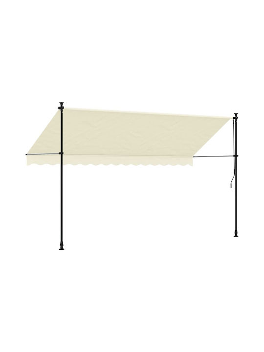 vidaXL Terrace Wall Tent Beige 3.5x1.5cm