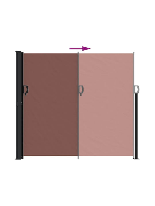 vidaXL Terrace Sideway Sunshade Roller Brown 6x1.8cm