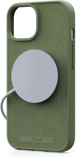 Njord Suede Back Cover Πλαστικό 2mm Χακί (iPhone 15)