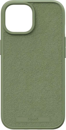 Njord Suede Back Cover Πλαστικό 2mm Χακί (iPhone 15)