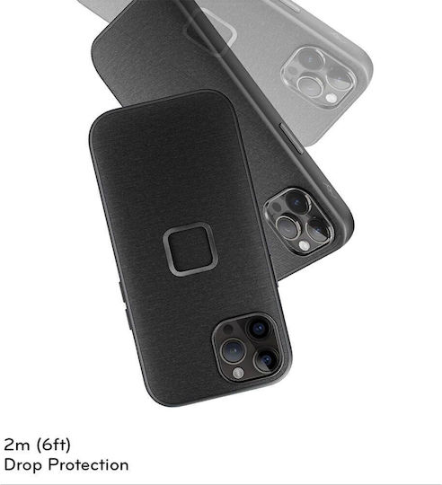 Peak Design Everyday Back Cover Υφασμάτινο 2mm με Λουράκι Αδιάβροχο Γκρι (iPhone 15)