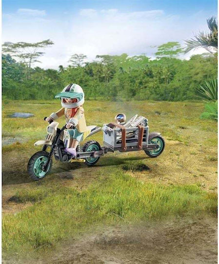 Playmobil Dinos T-Rex and Explorer with Motorcycle for 4-10 years old