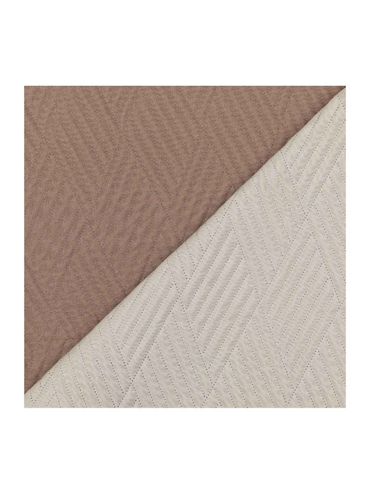 Borea Diamond Tagesdecke Einzelbett aus Polyester Light Grey-Grey 160x240cm
