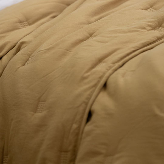 Nef-Nef Homeware Marven Coverlet Queen Size Microfiber Honey 230x240cm